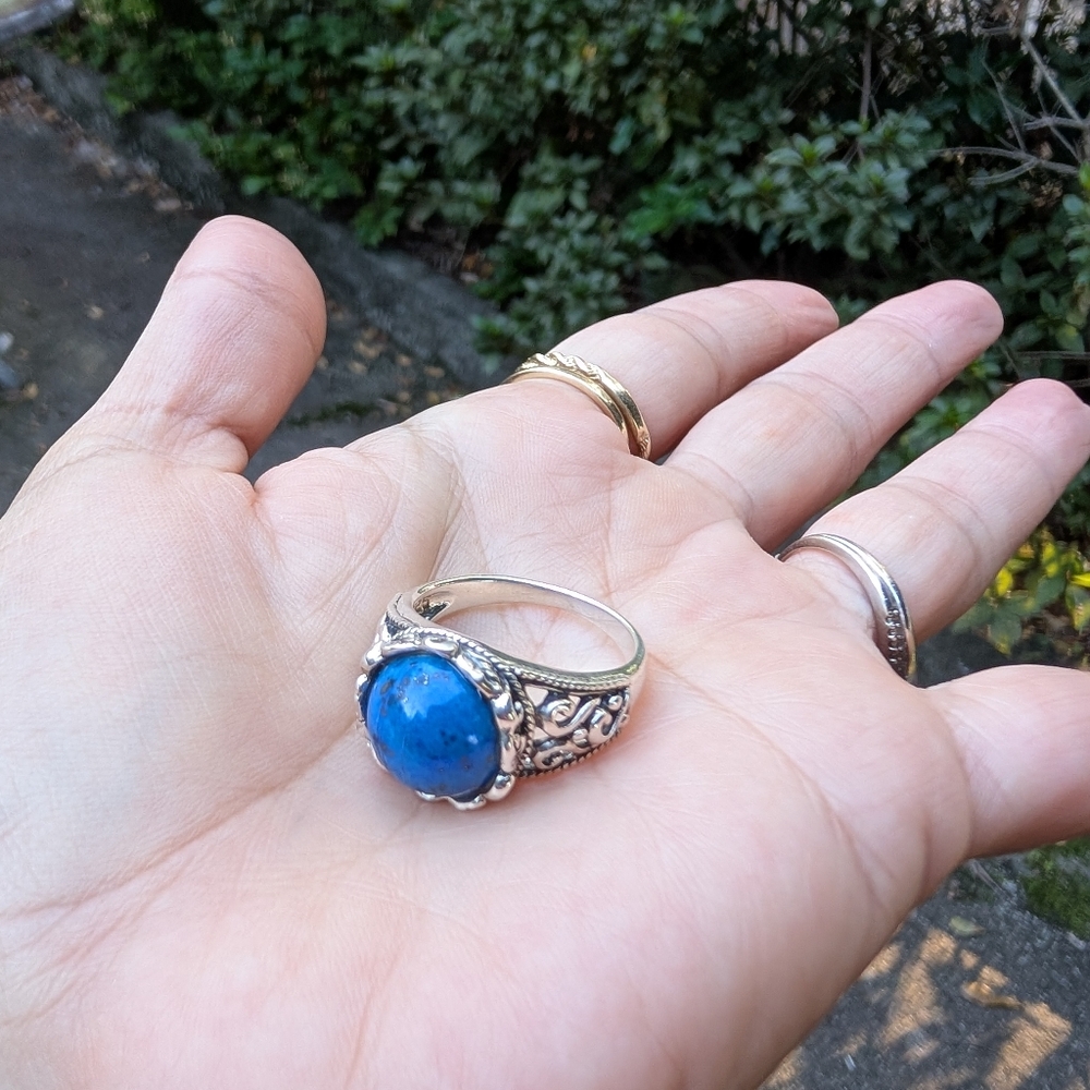 New Sterling Silver Lapis Ring - Picture 10 of 13